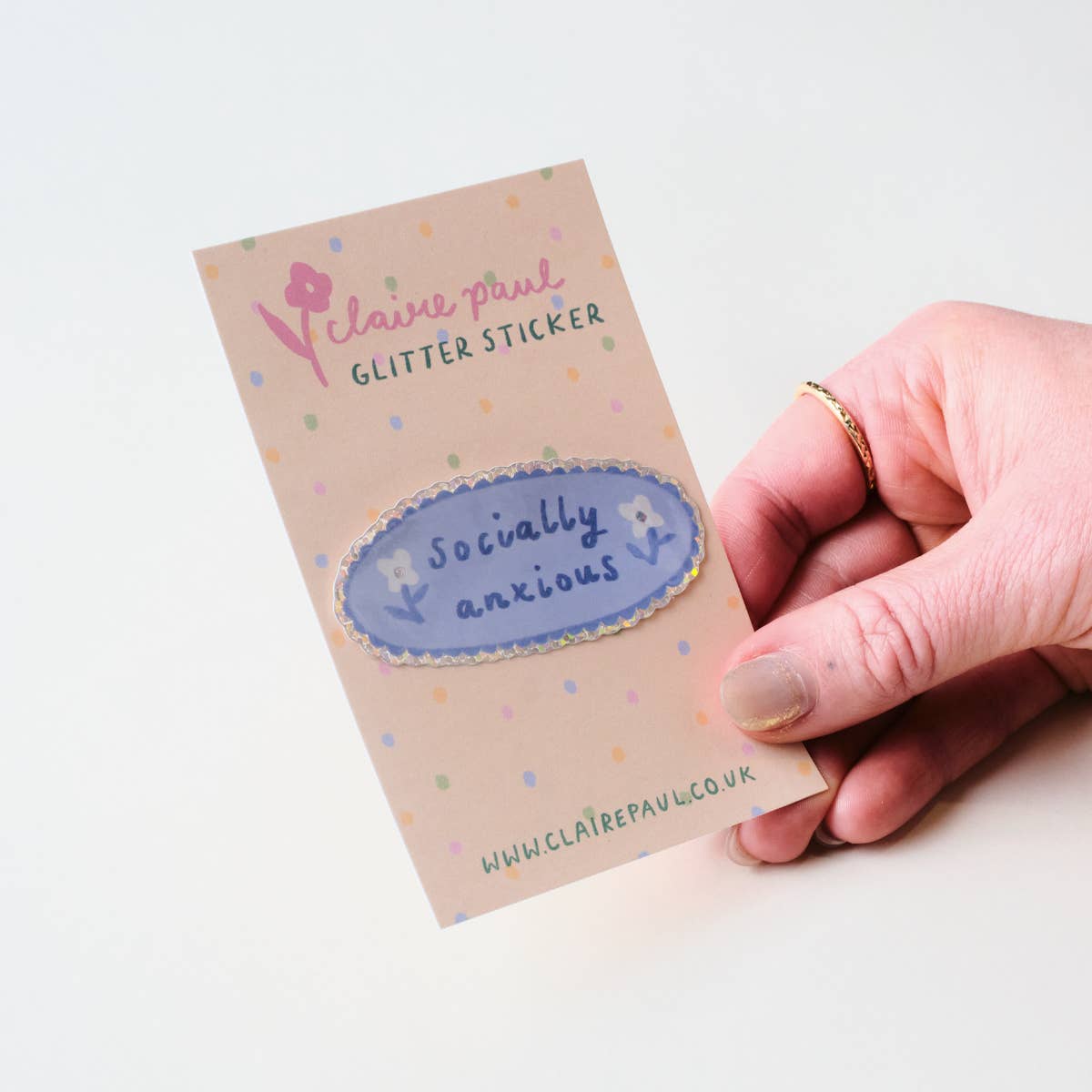 Socially Anxious - Holographic Sticker
