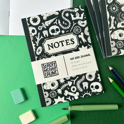 Skull and Bones - A5 Dotted Notebook