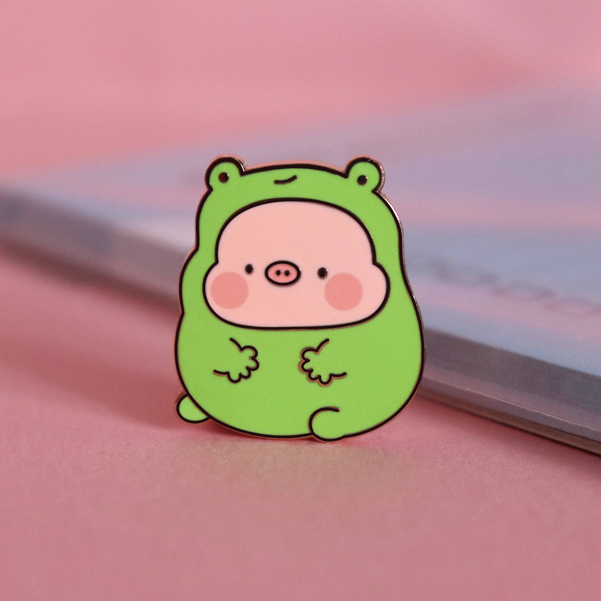 Piggy Frog Costume - Enamel Pin