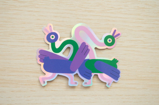 Dancing Ducks Holographic - Sticker