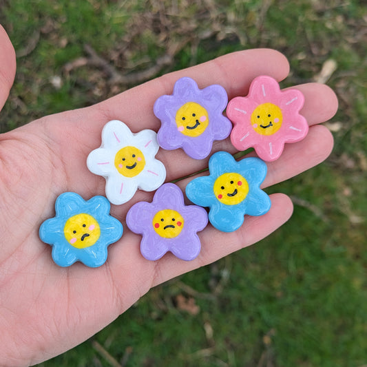 Flower - Handmade Clay Magnet