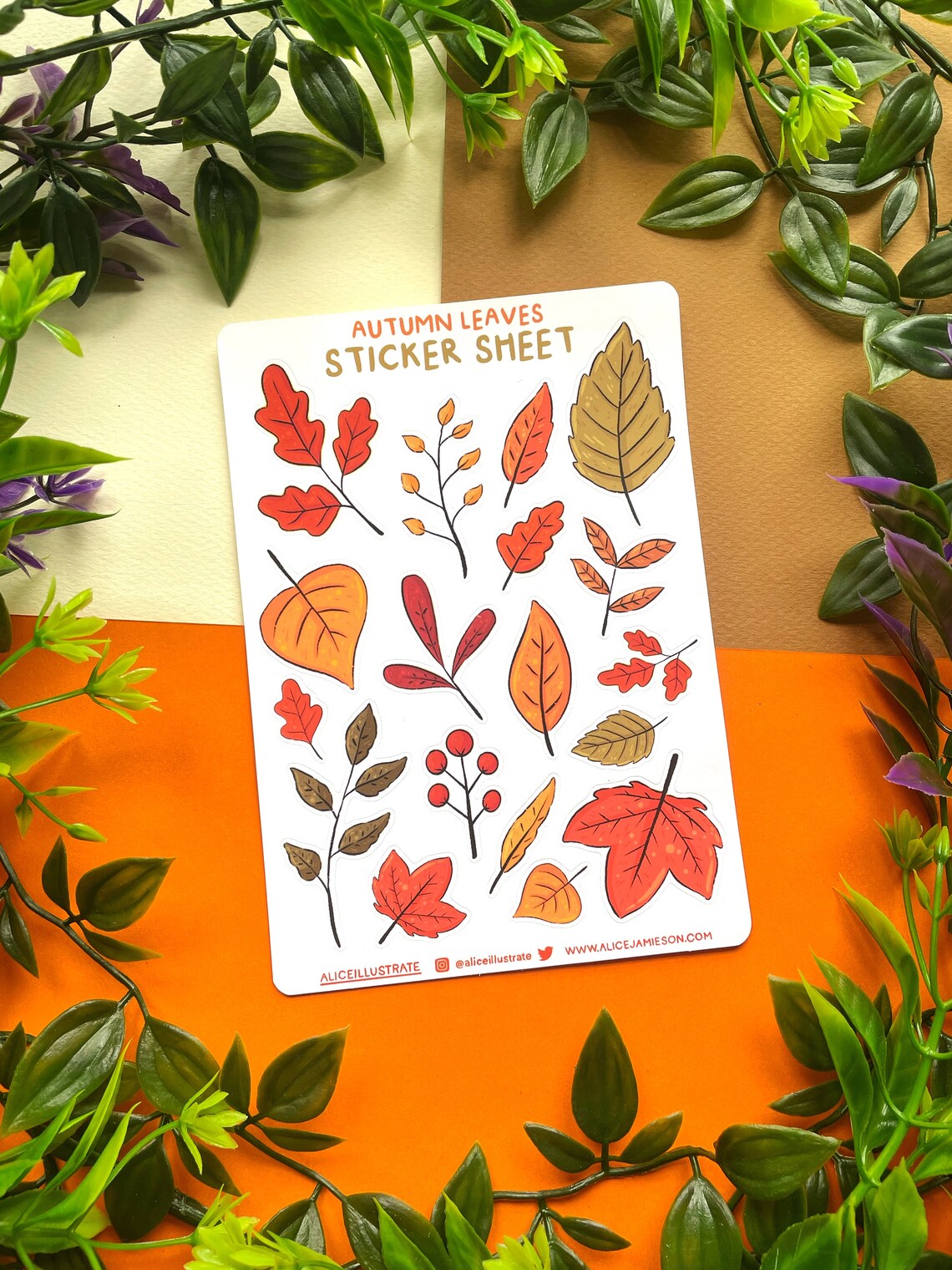 Autumn Leaves - Sticker Sheet