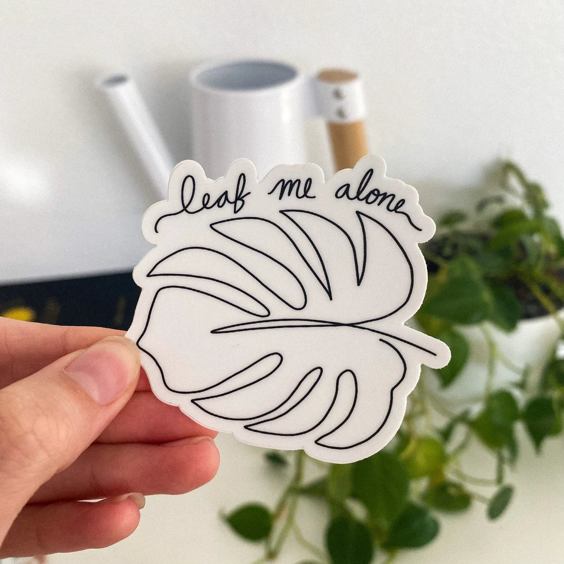 Leaf Me Alone - Sticker