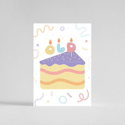 OLD Birthday Cake - Card