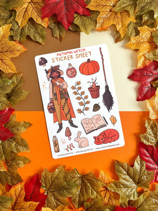 Autumn Witch - Sticker Sheet