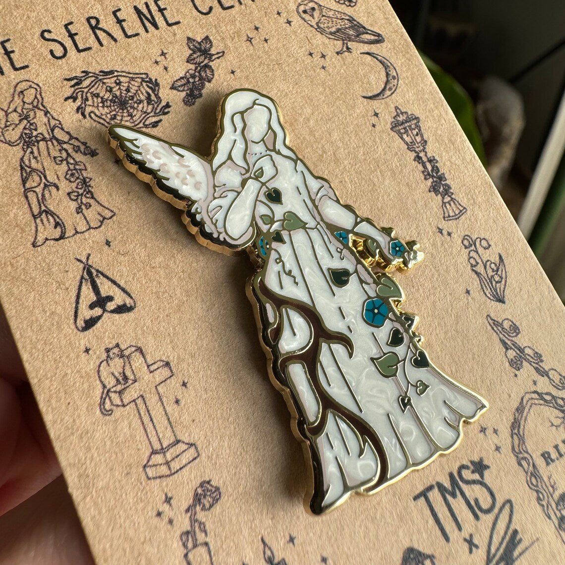 Angel Statue - Enamel Pin