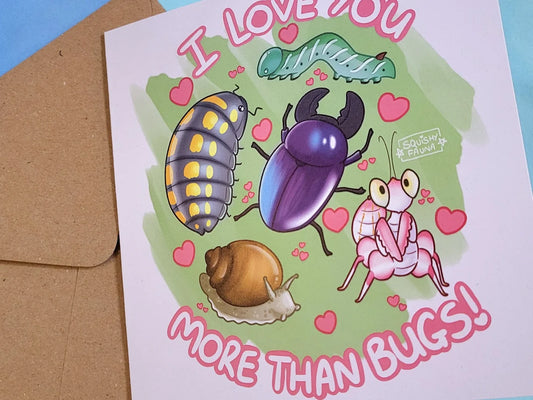 Love You More Than Bugs - Square Card