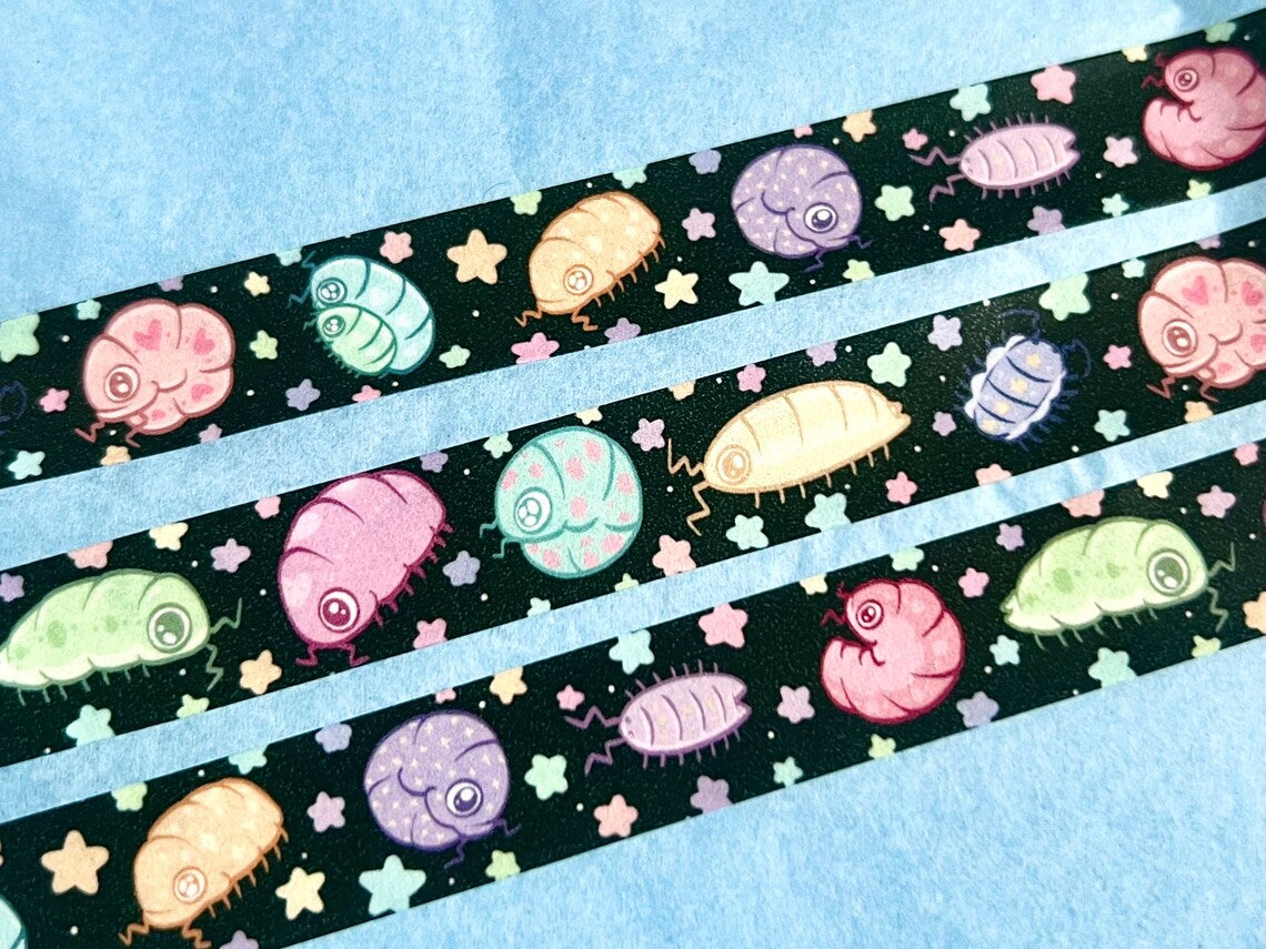 Black Rainbow Isopods - Washi Tape