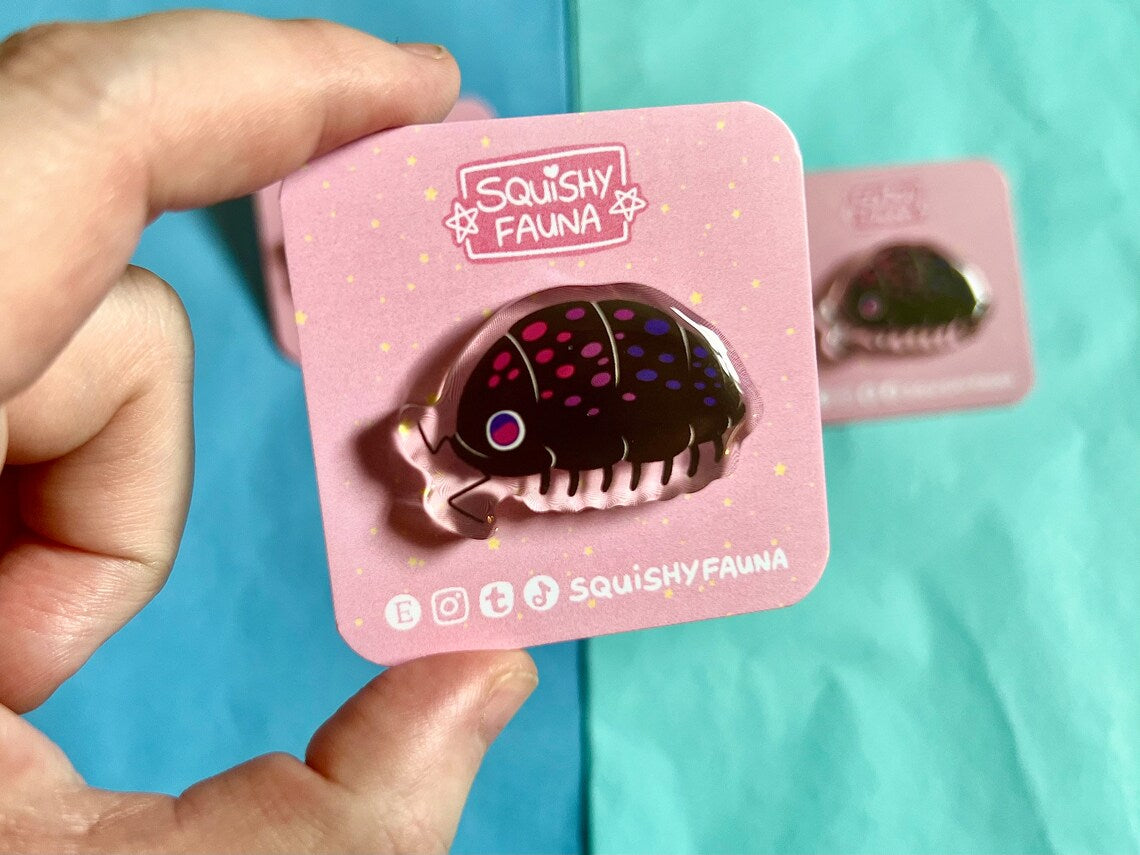 Bisexual Isopod - Acrylic Pin