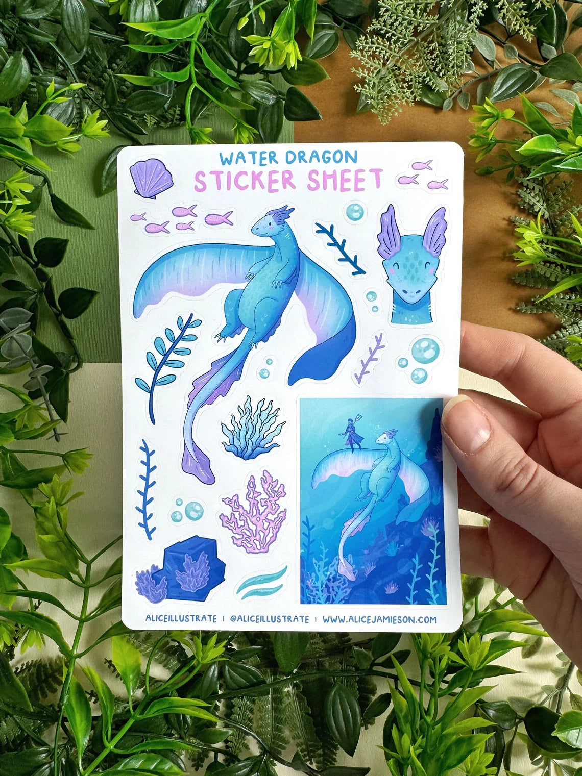 Water Dragon - Sticker Sheet