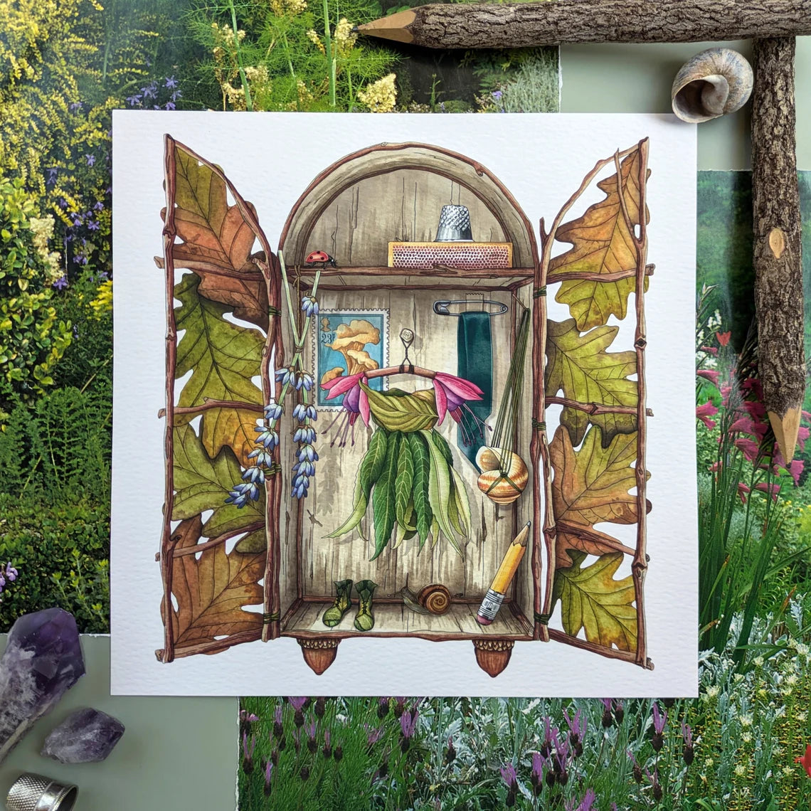 Fairy Wardrobe - 210mm Square Print