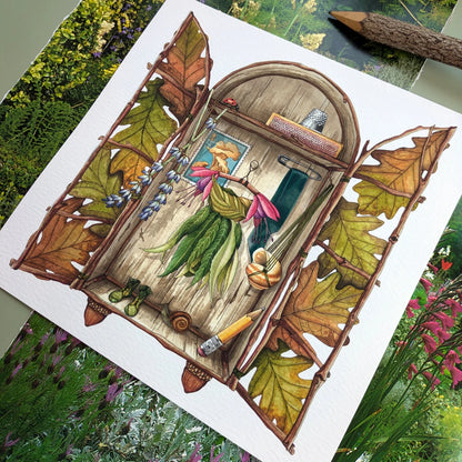 Fairy Wardrobe - 210mm Square Print