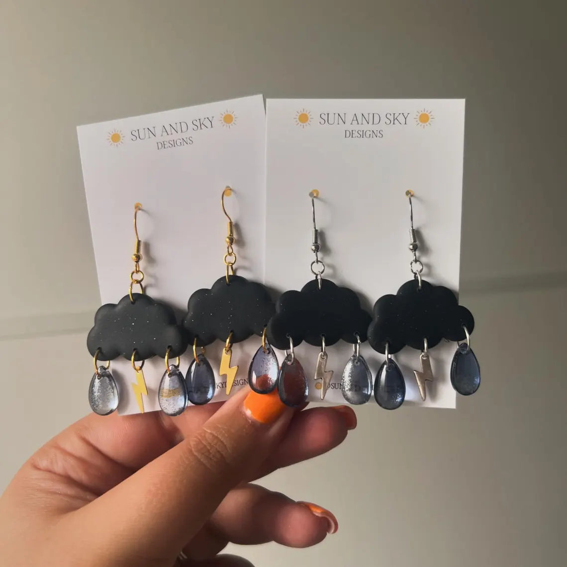 Cloud - Black - Earrings