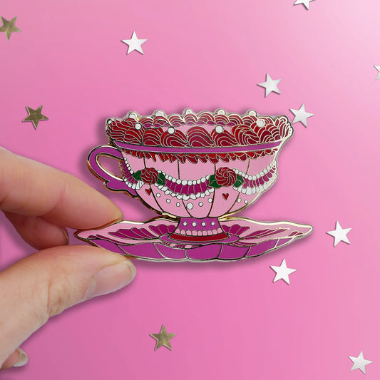 Let Them Sip Cake - Enamel Pin