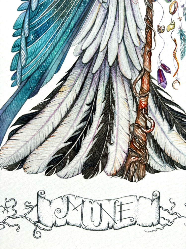 magpie fairy print