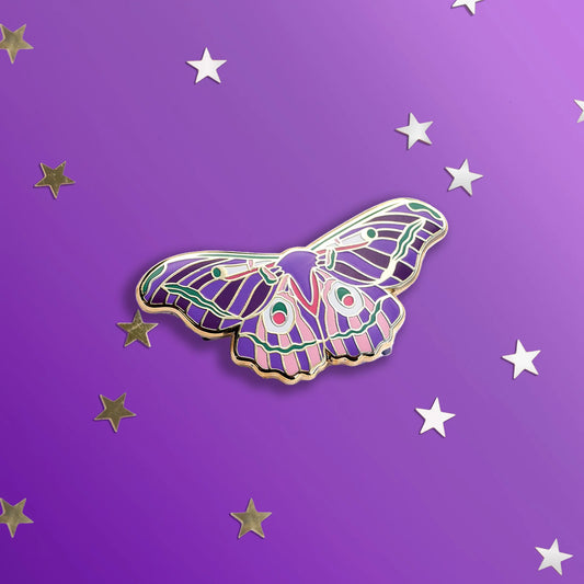 Moth To The Moon - Enamel Pin