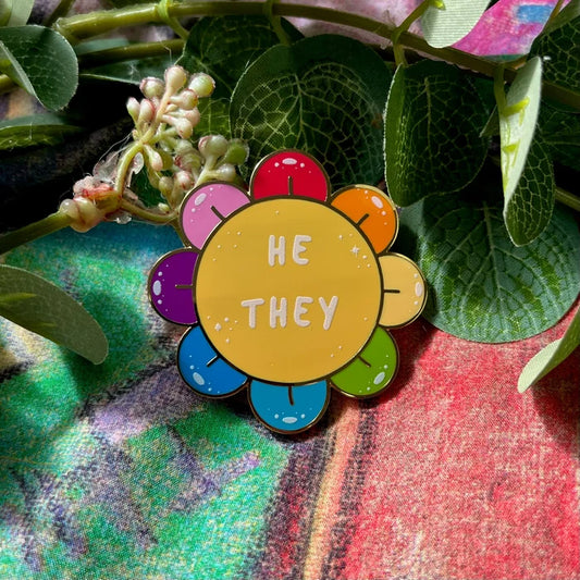 He/They Pronoun - Enamel Pin