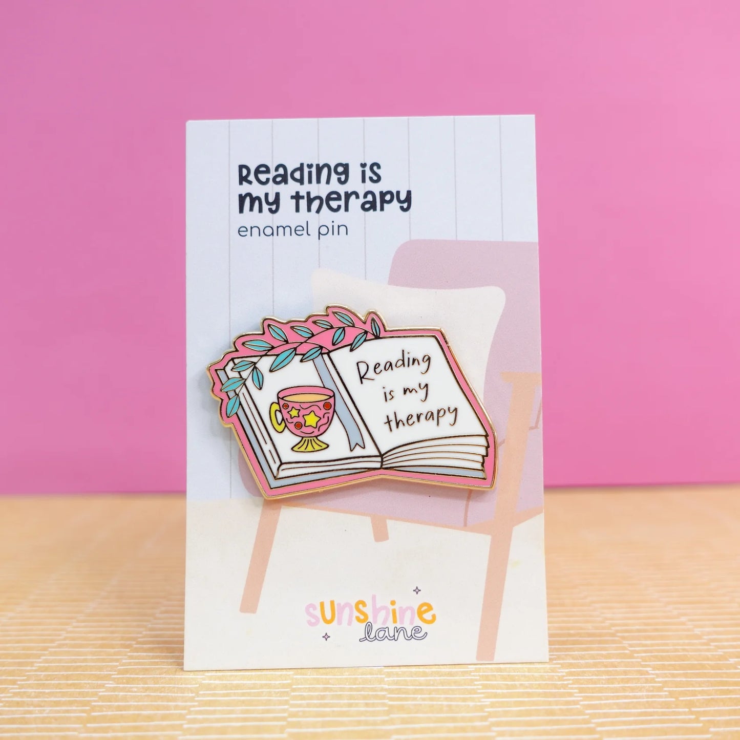 Reading Is My Therapy - Enamel Pin