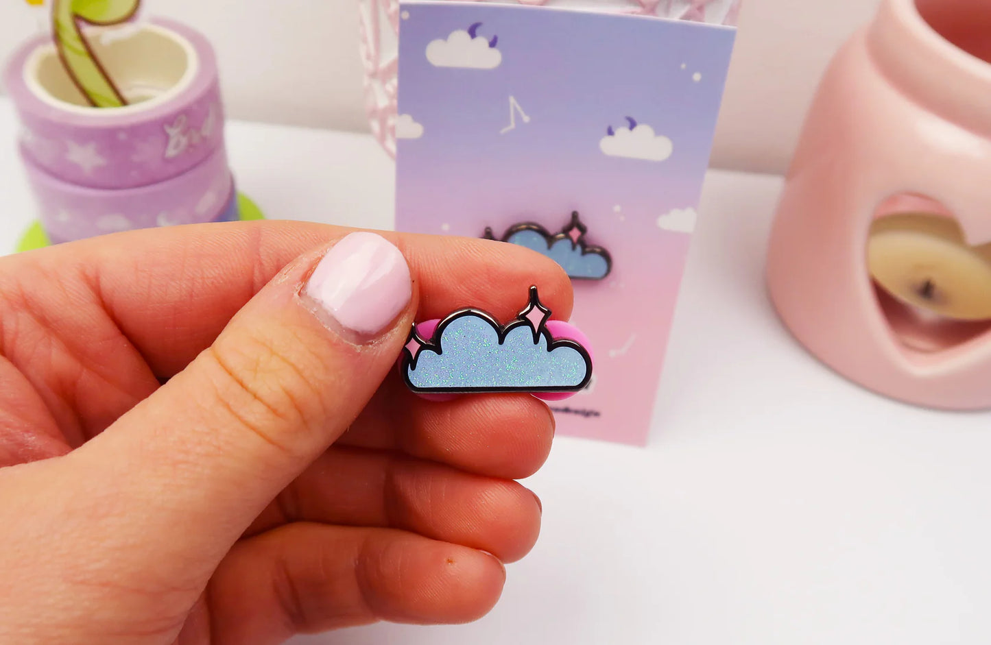 Sparkle Cloud - Enamel Pin