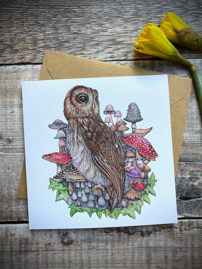 Tabitha Tawny Owl - Square Card